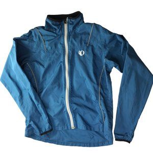 Pearl Izumi Blue Cycling Jacket Bicycle Size Women's Large Full Zip Waterproof